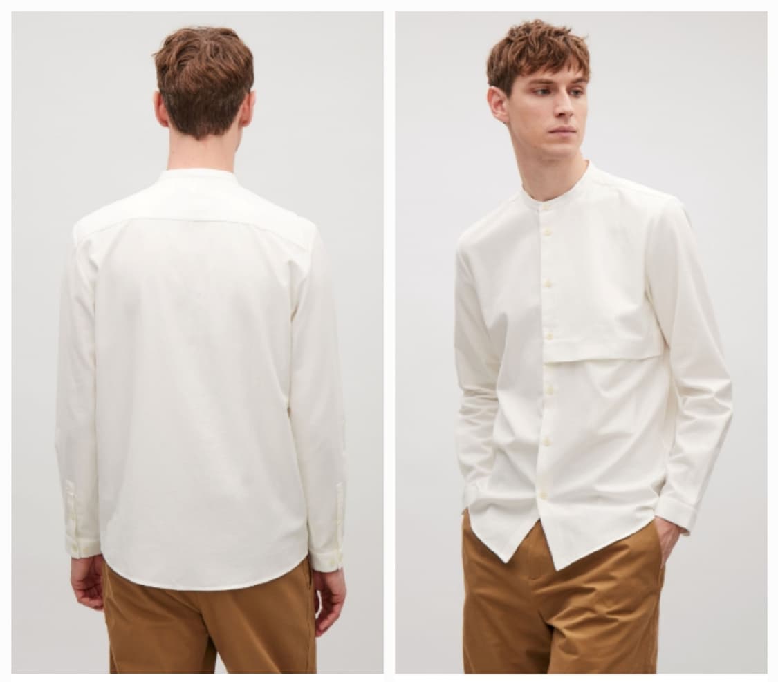 105.COS 화이트 세미오버셔츠 상품이미지1