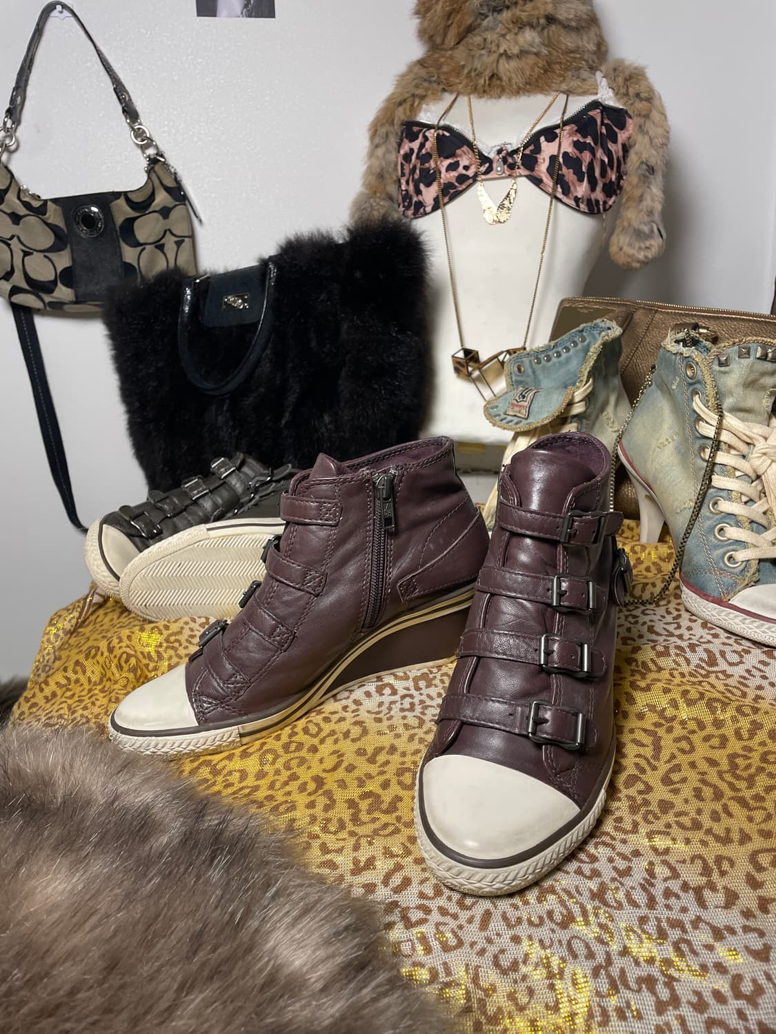 ASH 가죽 웨지힐 스니커즈 상품이미지1