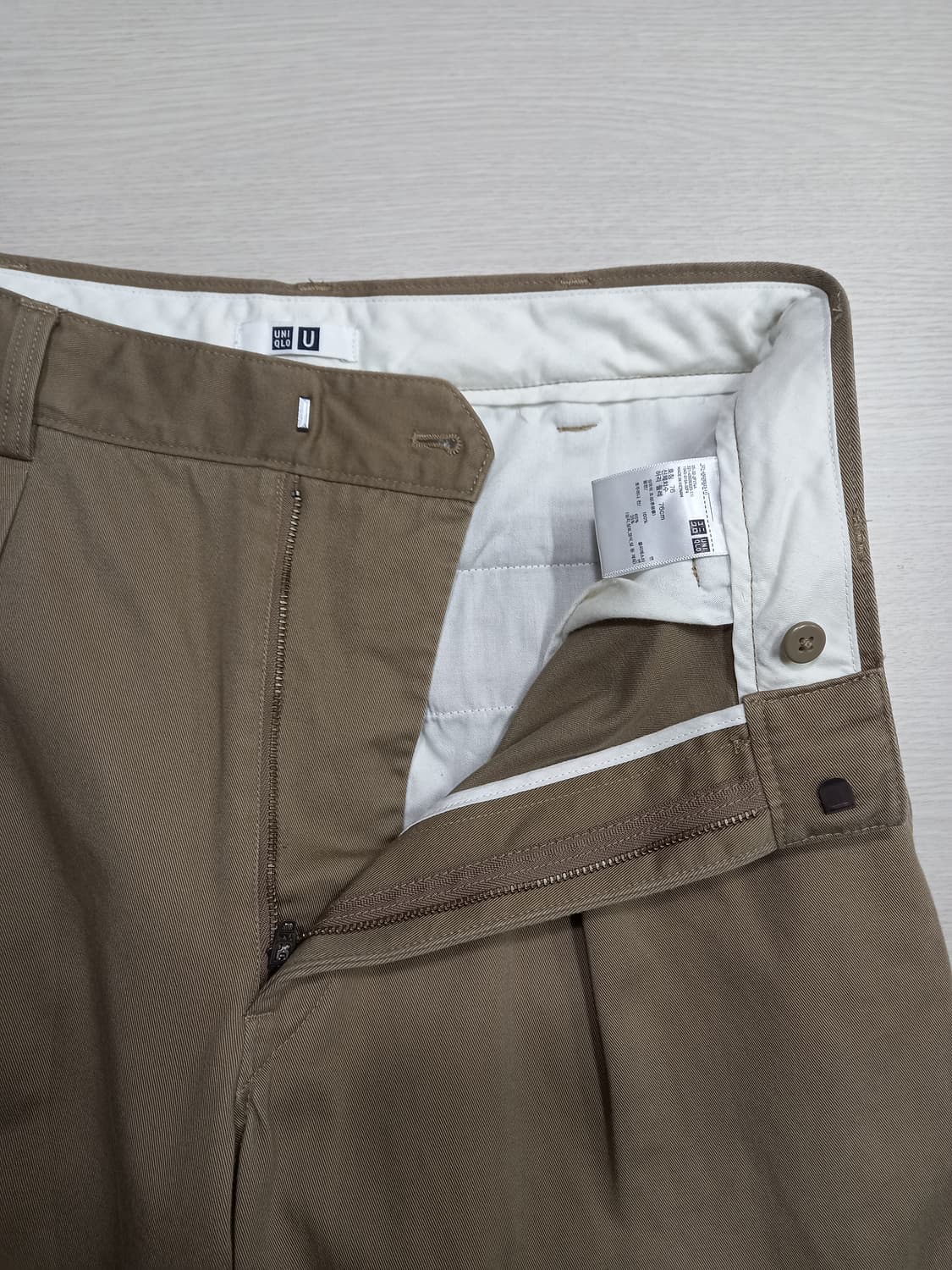 30 유니끌로 U 원턱 세미와이드 치노 베이지 30-172 상품이미지6