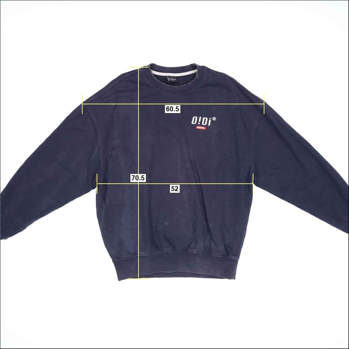 [F] OIOI 스몰로고 오버핏 맨투맨 1103HR3 상품이미지8