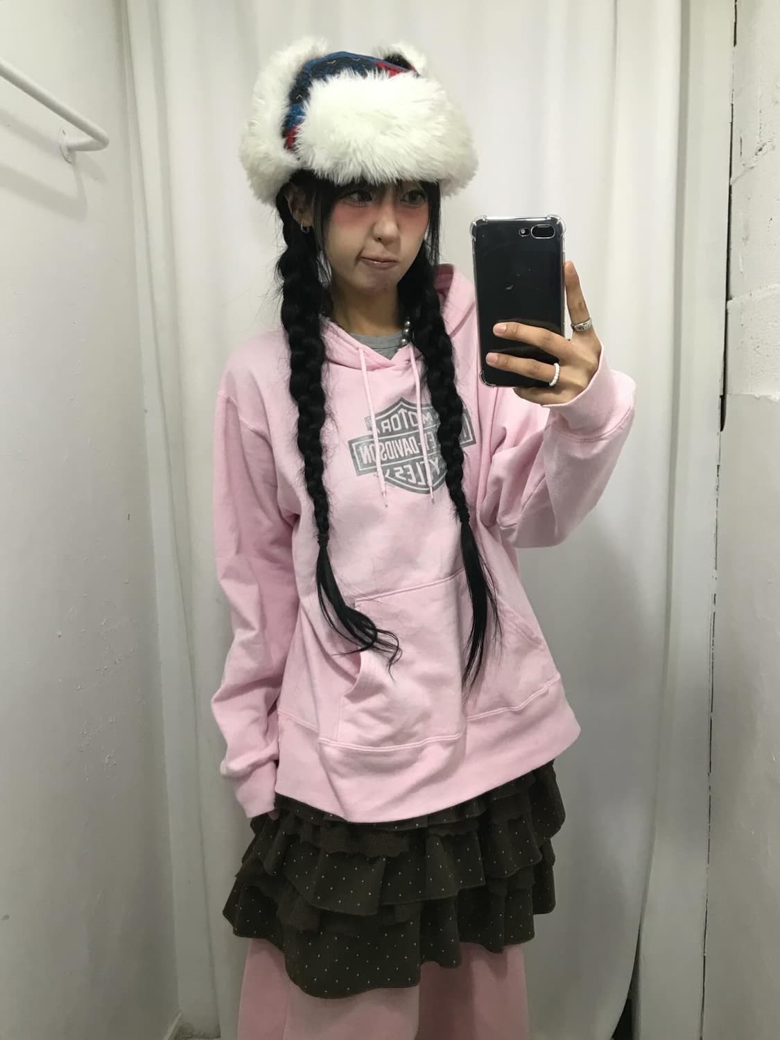 Harley-Davidson BabyPink Hoodie 상품이미지6