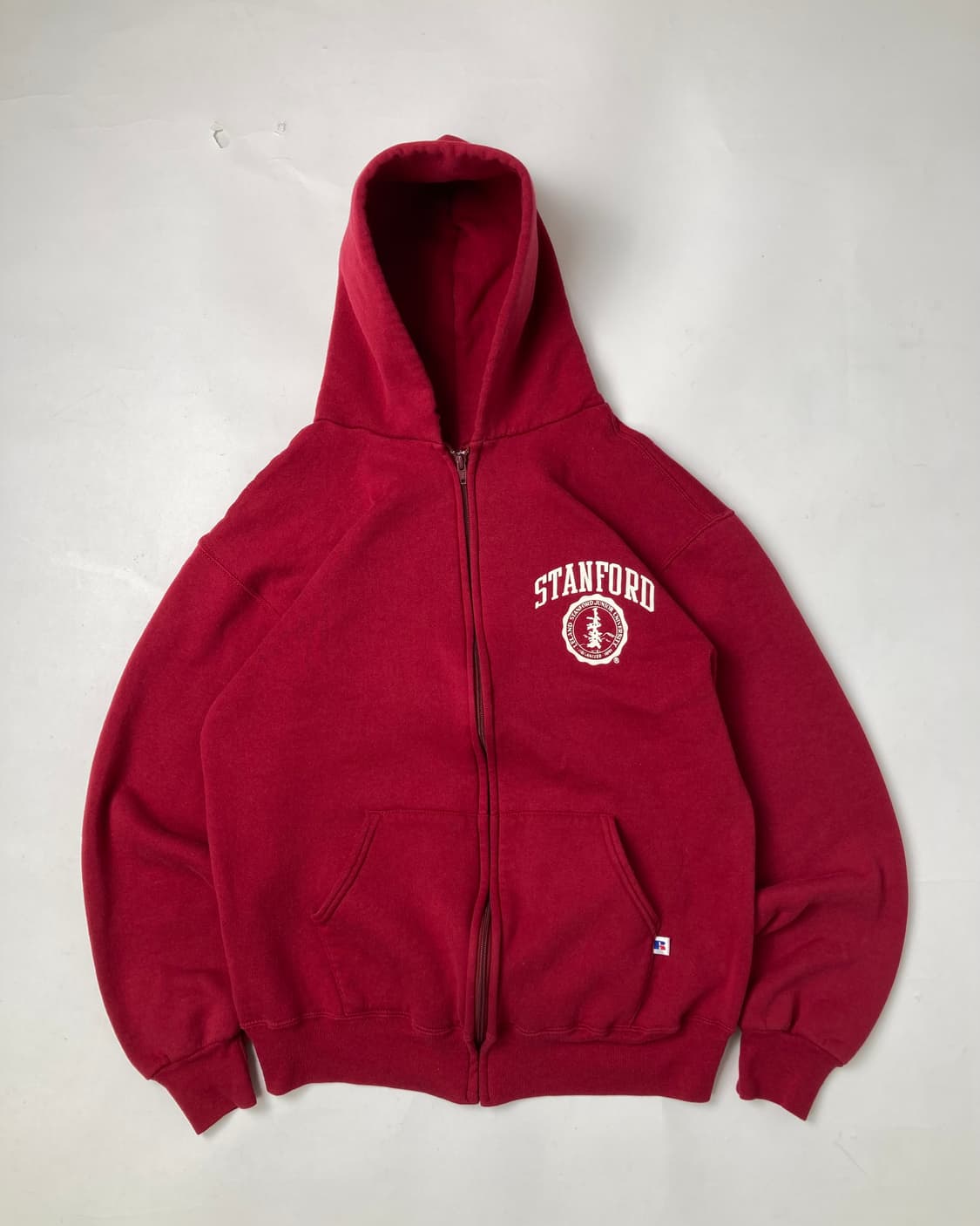 90s Russell Zip Up Hoodie (red) 상품이미지1