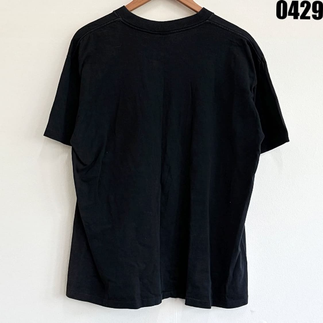 홀로우백 USA 빈티지 프린팅 반팔 티셔츠 블랙 L 0429  상품이미지6