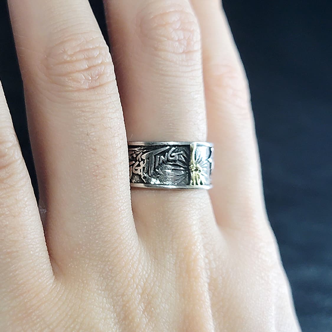 Godpunch 실버 남자 엔틱 빈티지 명품 용기 주먹 반지 상품이미지6