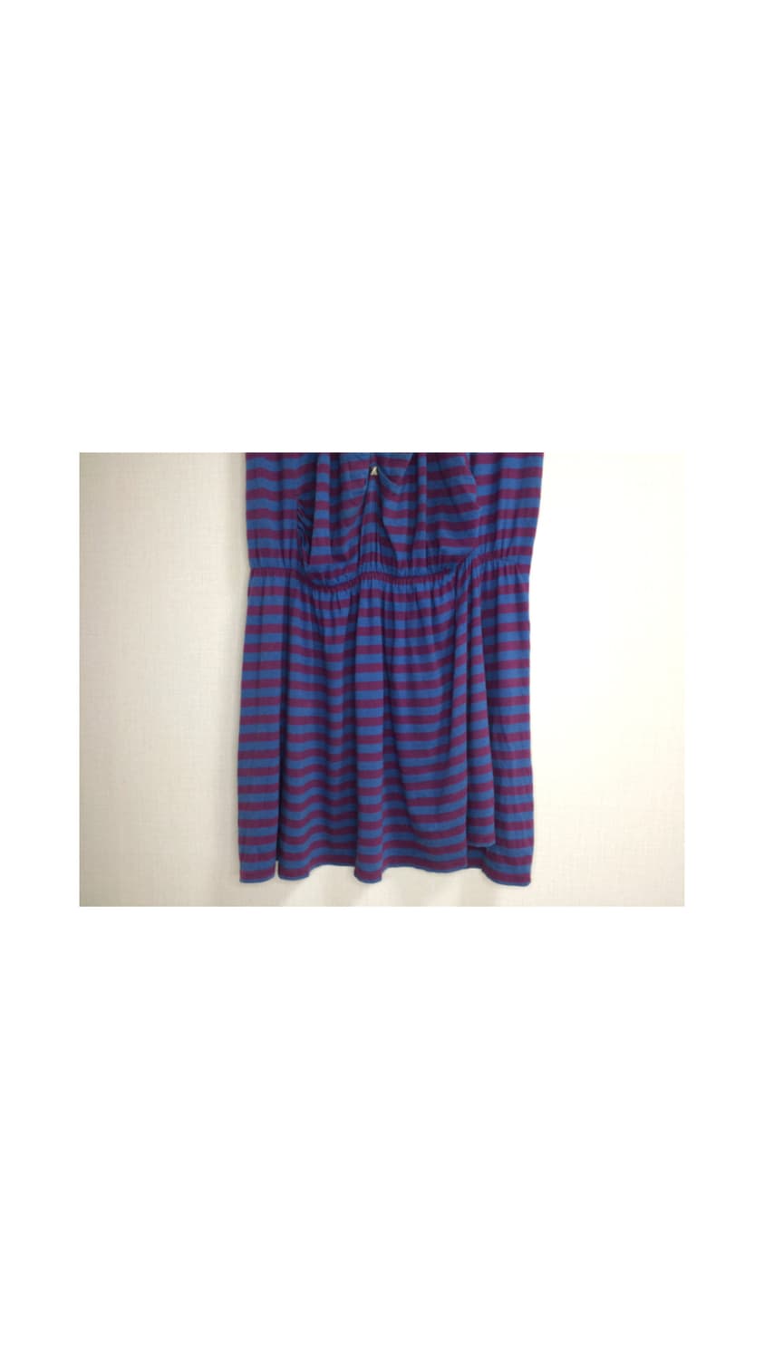 스나오 쿠와하라 퍼플 스트라이프 셔링 반팔 원피스 상품이미지3