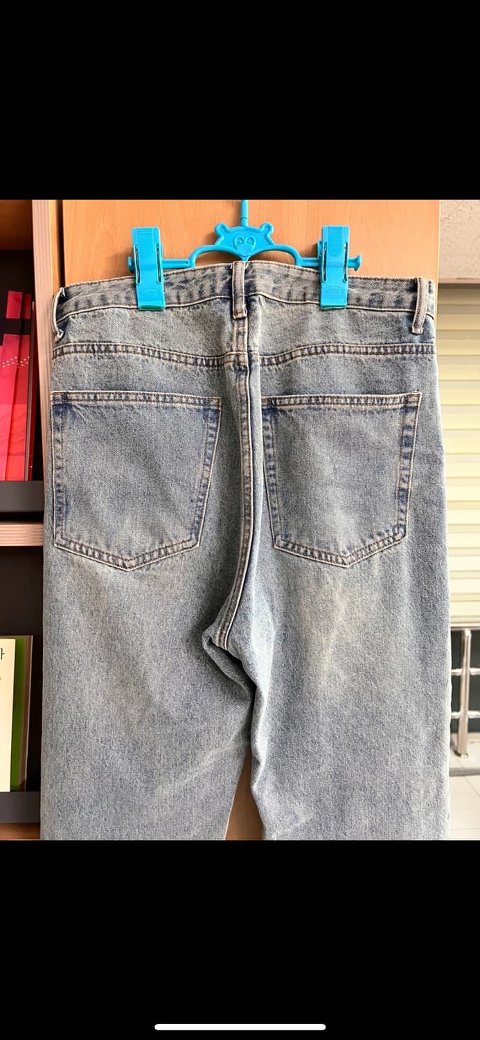 (M) 트릴리온 워싱 와이드 데님 팬츠 (BEIGE BLUE) 상품이미지6