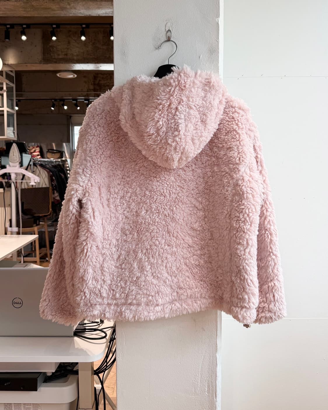 에이프 핑크 셰르파 후디 자켓  상품이미지7