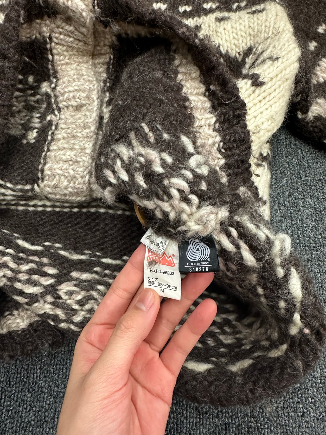 M)first down 빈티지 메이플 패턴 코위찬 상품이미지6