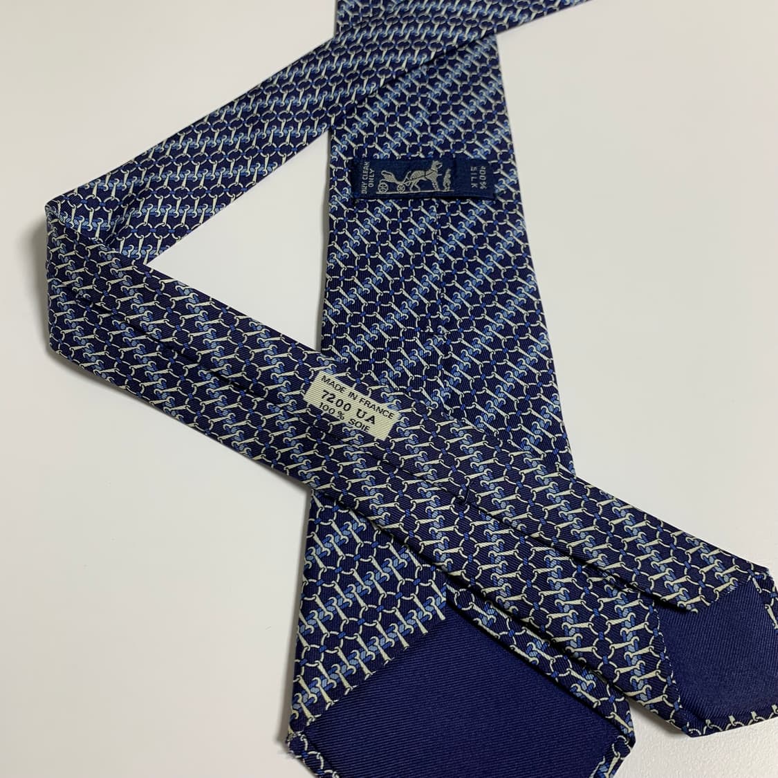 에르메스(HERMES) 명품 100실크넥타이 B+등급 8.3cm 상품이미지5