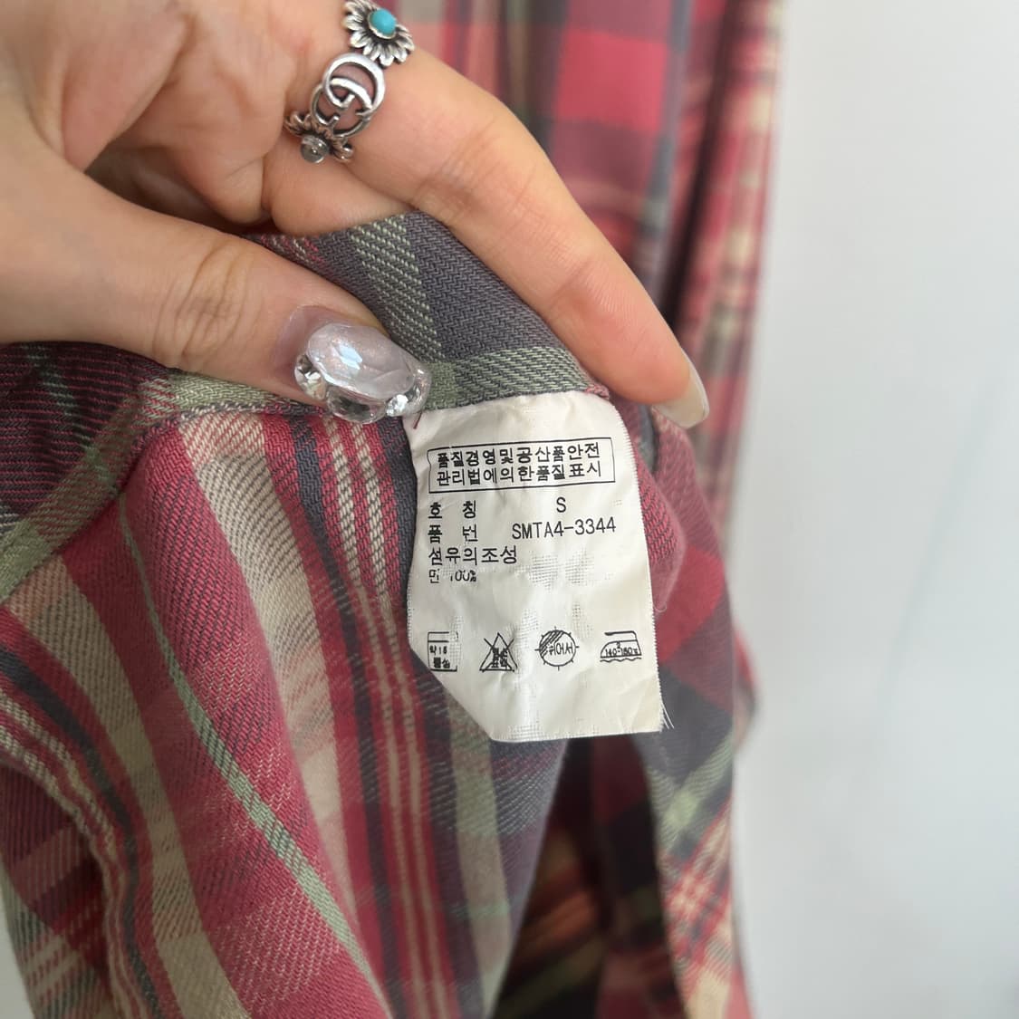 폴로 남성 체크 셔츠 남방 95 S  상품이미지4