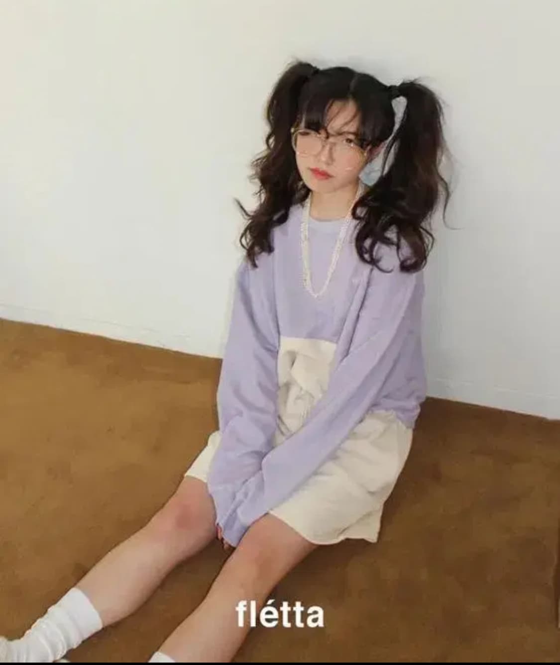 fletta 플레따 스웻셔츠, 스커트 피치&라벤더 일괄 판매 상품이미지2