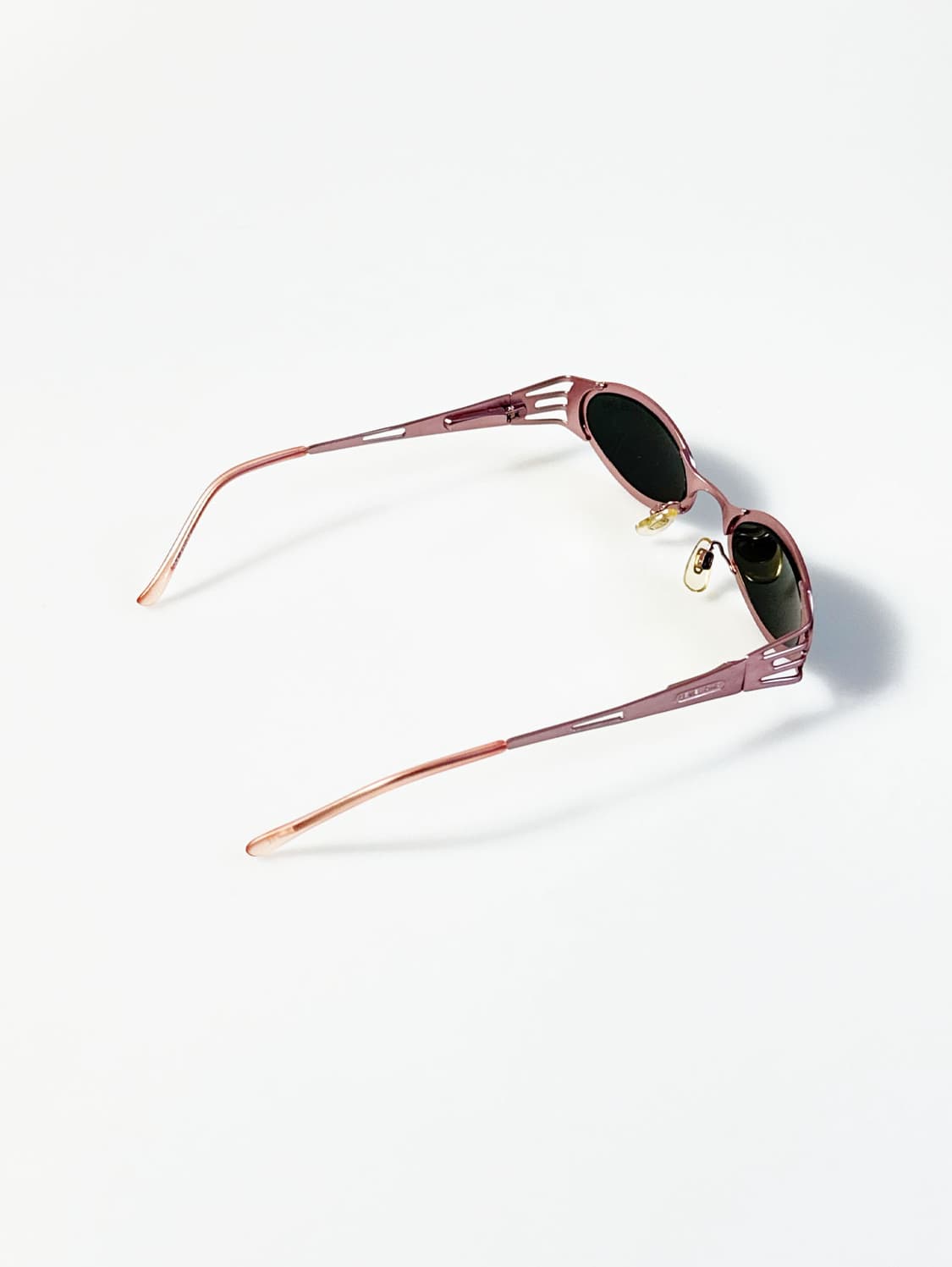 90s LEVEL ONE 핑크 메탈 슬림 오벌 빈티지 선글라스 상품이미지4