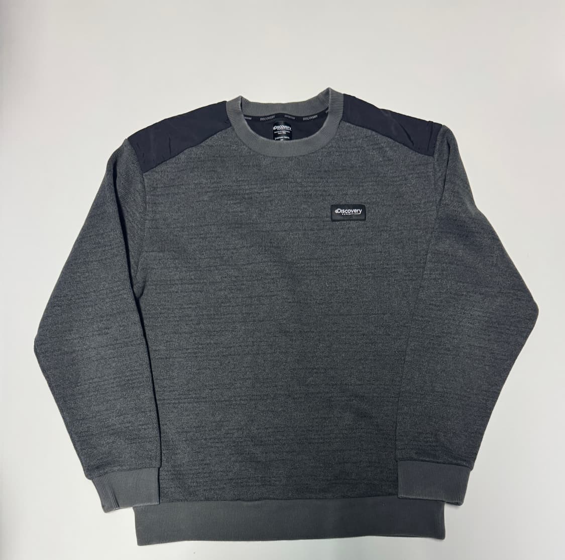 디스커버리 니트 기모 맨투맨 L 그레이 상품이미지1