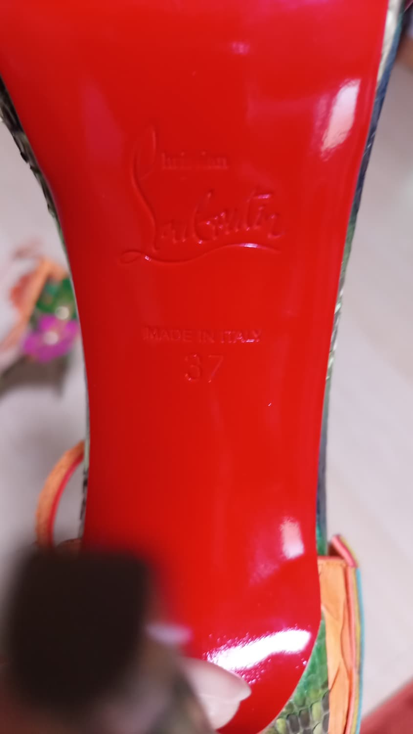 337만 새제품 크리스찬 루부탱 하와이 루나 하이힐 샌들  37 상품이미지6