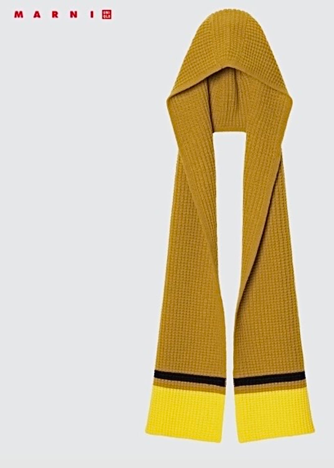 유니클로 마르니 팝콘 니트 스웨터 후드 스카프 머플러 목도리 옐로우 노랑 상품이미지2
