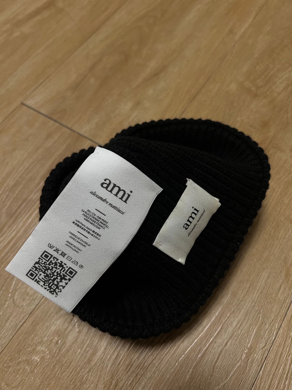 아미 스몰 하트 로고 비니 블랙 상품이미지3