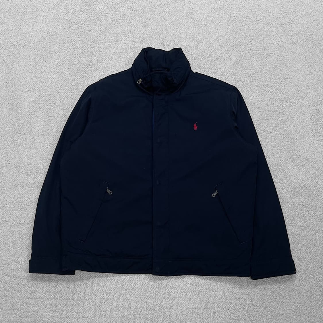 폴로 랄프로렌 포니 로고 폴리쉘 페리 점퍼 자켓 네이비 상품이미지1