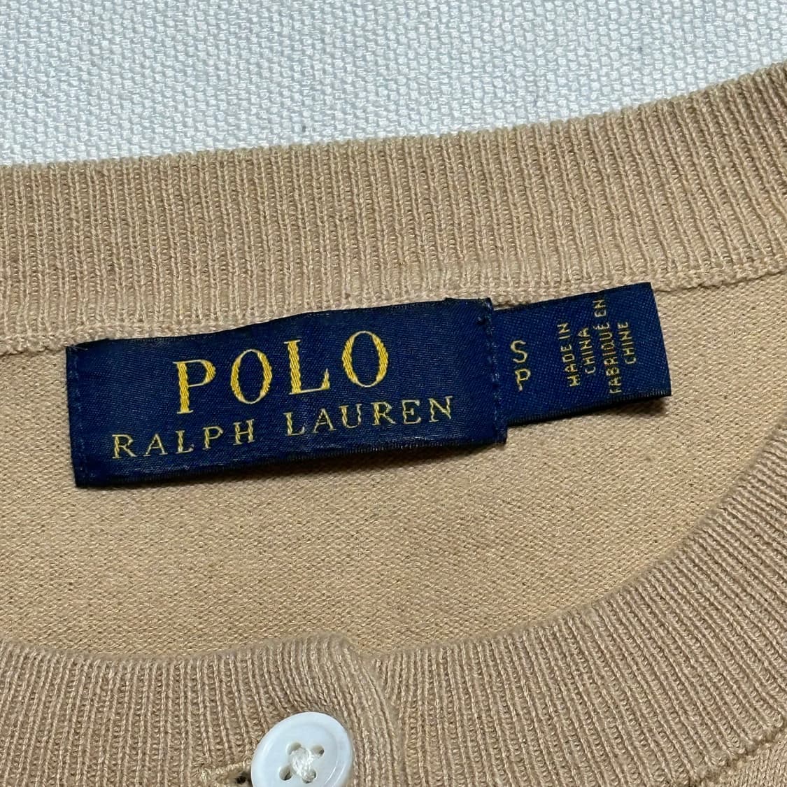 S 폴로랄프로렌 여성용 베이지 라운드넥 가디건 상품이미지4