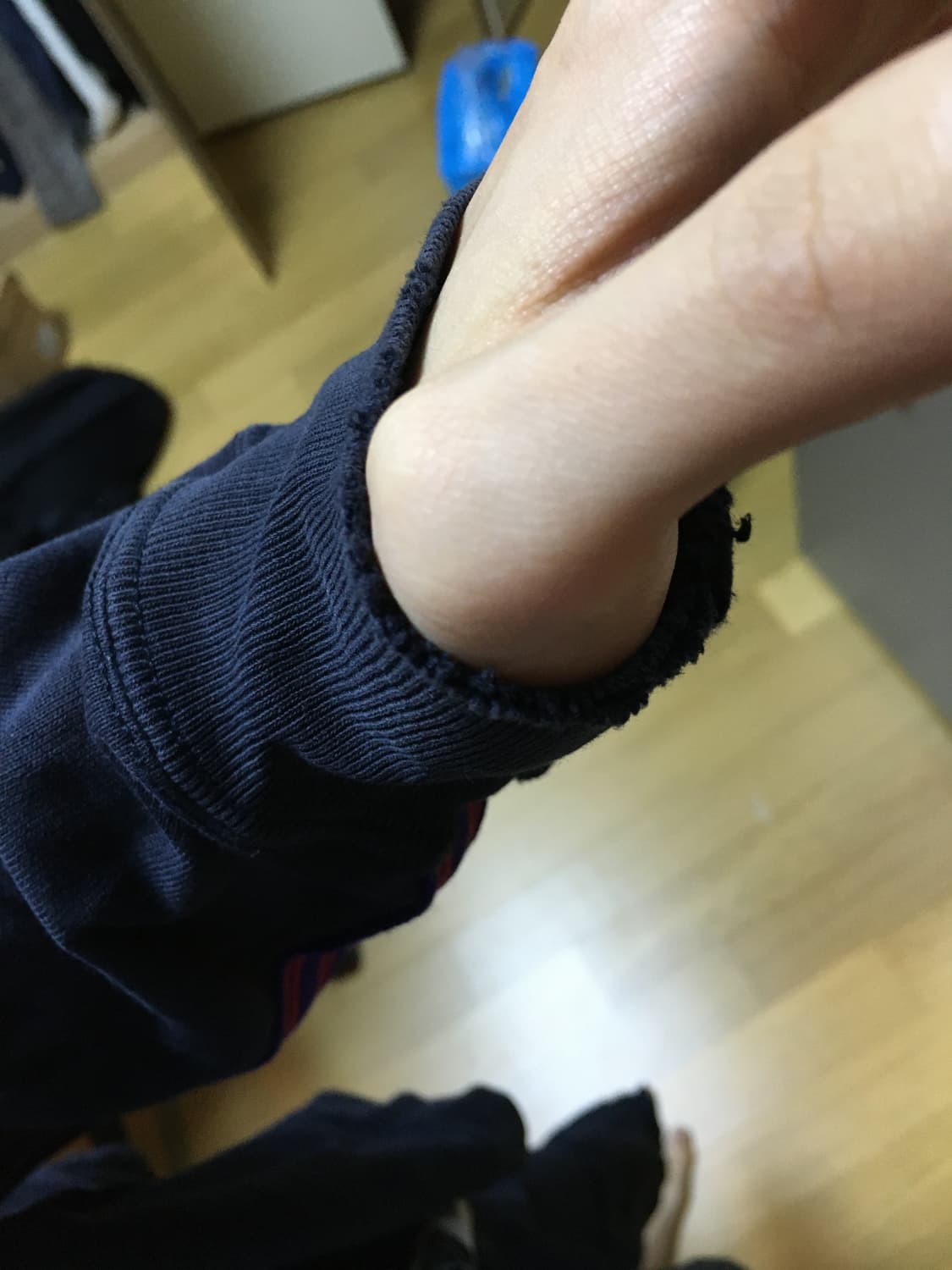 꼼데가르송 옴므  네이비(먹색에가까운) 후드집업 상품이미지6