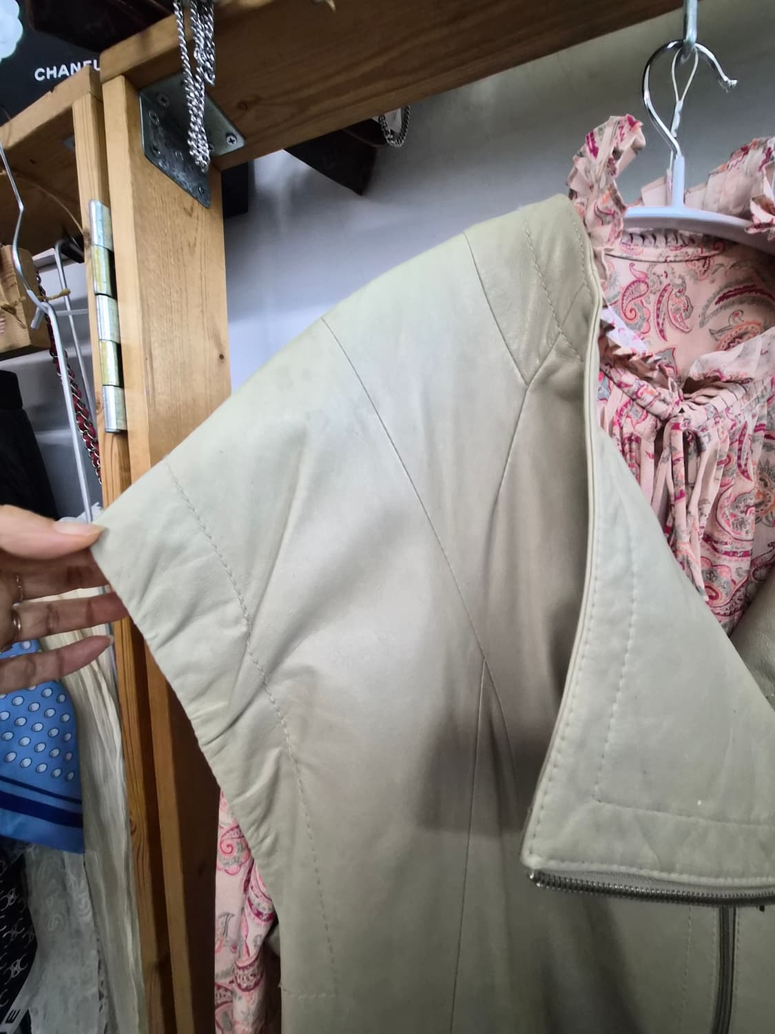 미샤 양가죽 집업 베스트 상품이미지3