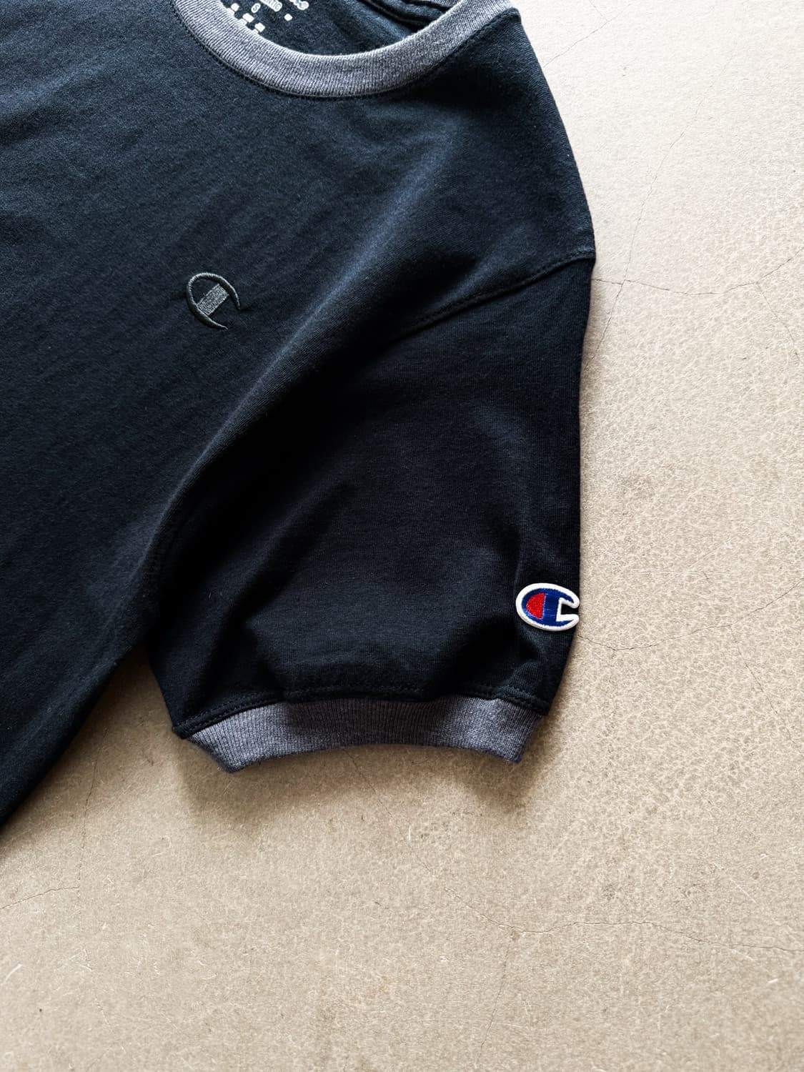 Champion Black Ringer T-Shirt 상품이미지2