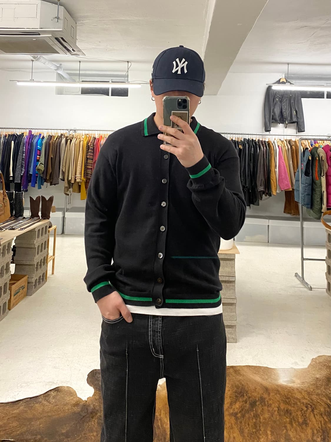 BEAMS collar knit cardigan 빔즈 카라 니트 가디건 상품이미지7