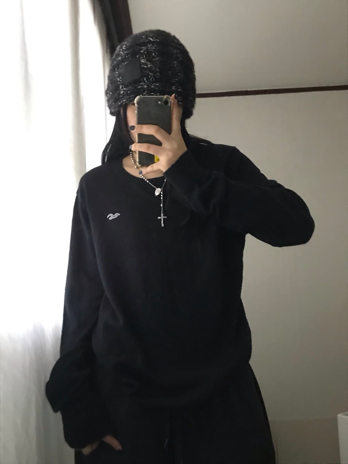 홀리스터 블랙 루즈핏 니트 상품이미지6