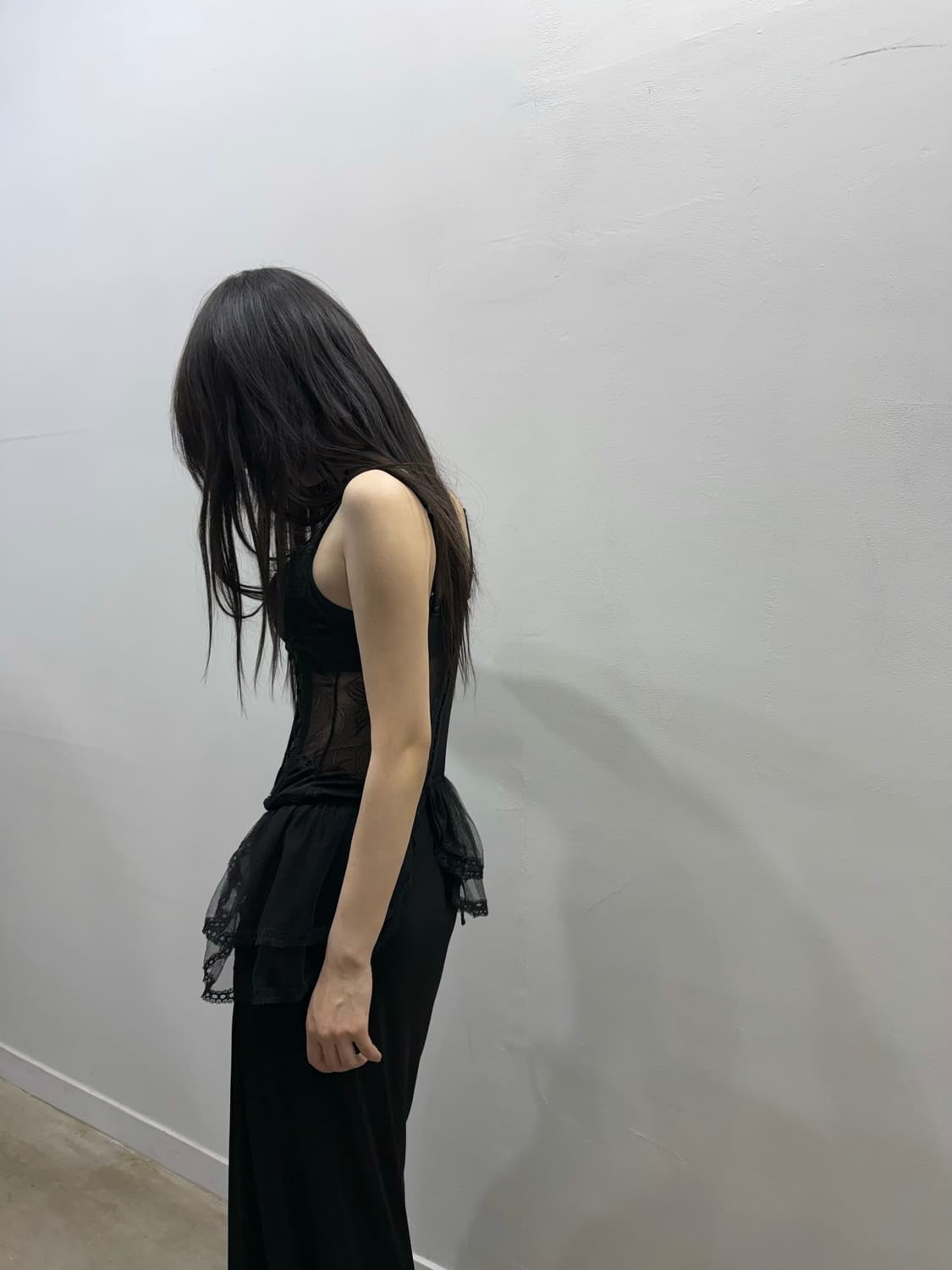 시스루 아일렛 디테일 코르셋 상품이미지7