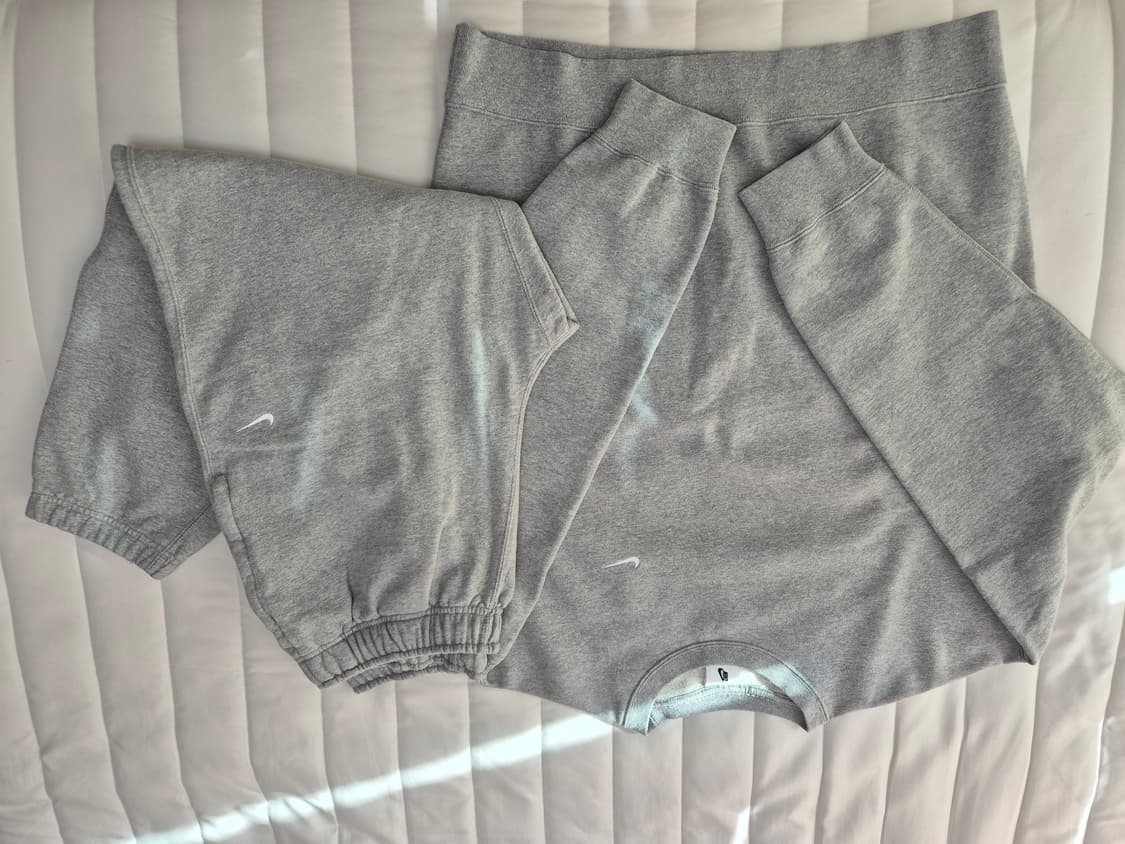 나이키 솔로 스우시 플리스 셋업 (맨투맨 팬츠) 그레이 L 상품이미지3