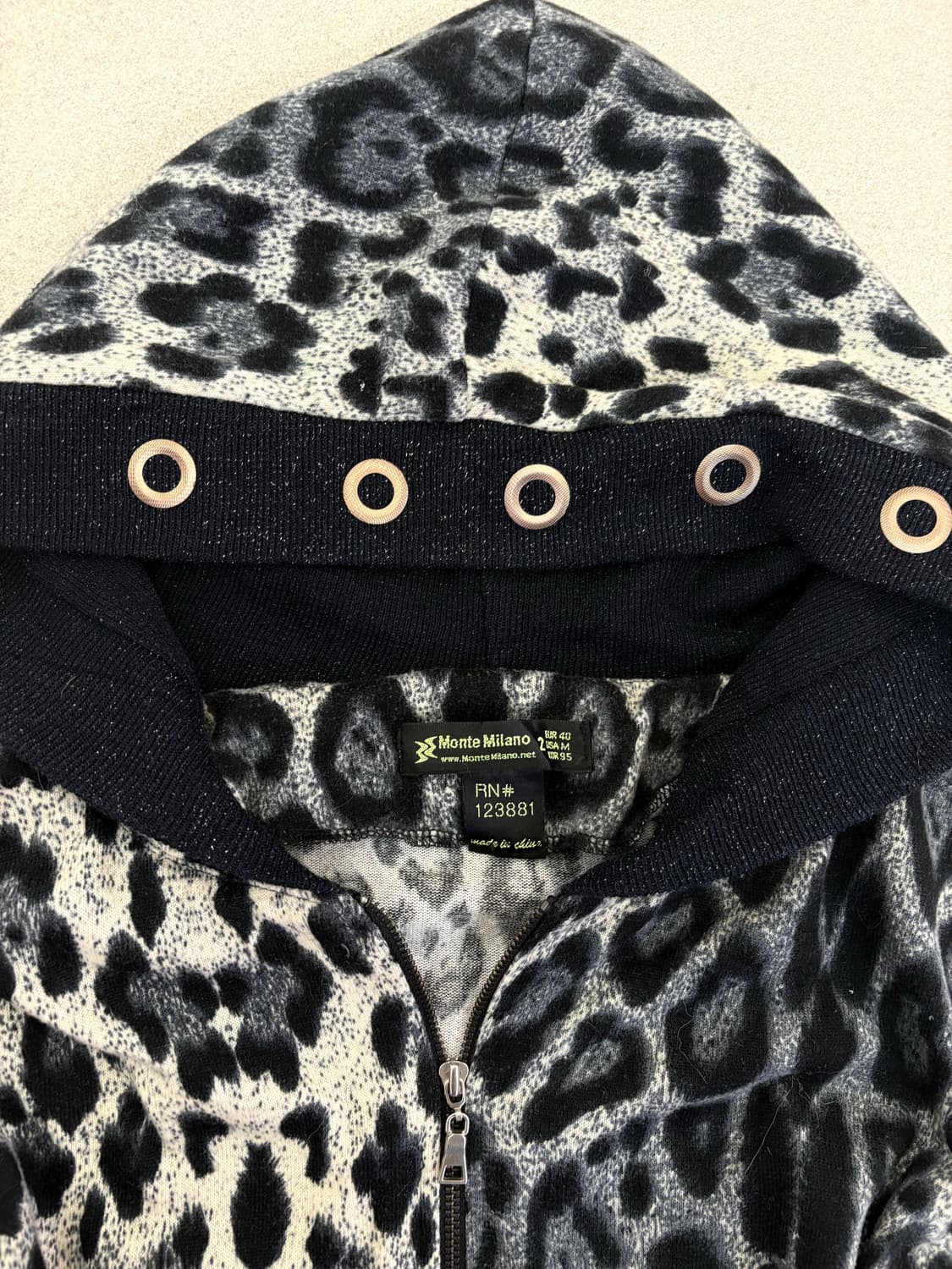 호피 아일렛 후드집업 상품이미지4