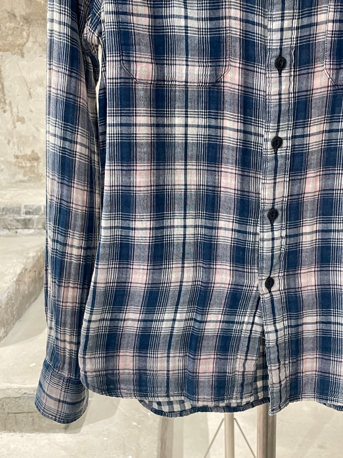 리바이스 레드탭 블루 트윈포켓 타탄체크 코튼 셔츠 상품이미지4