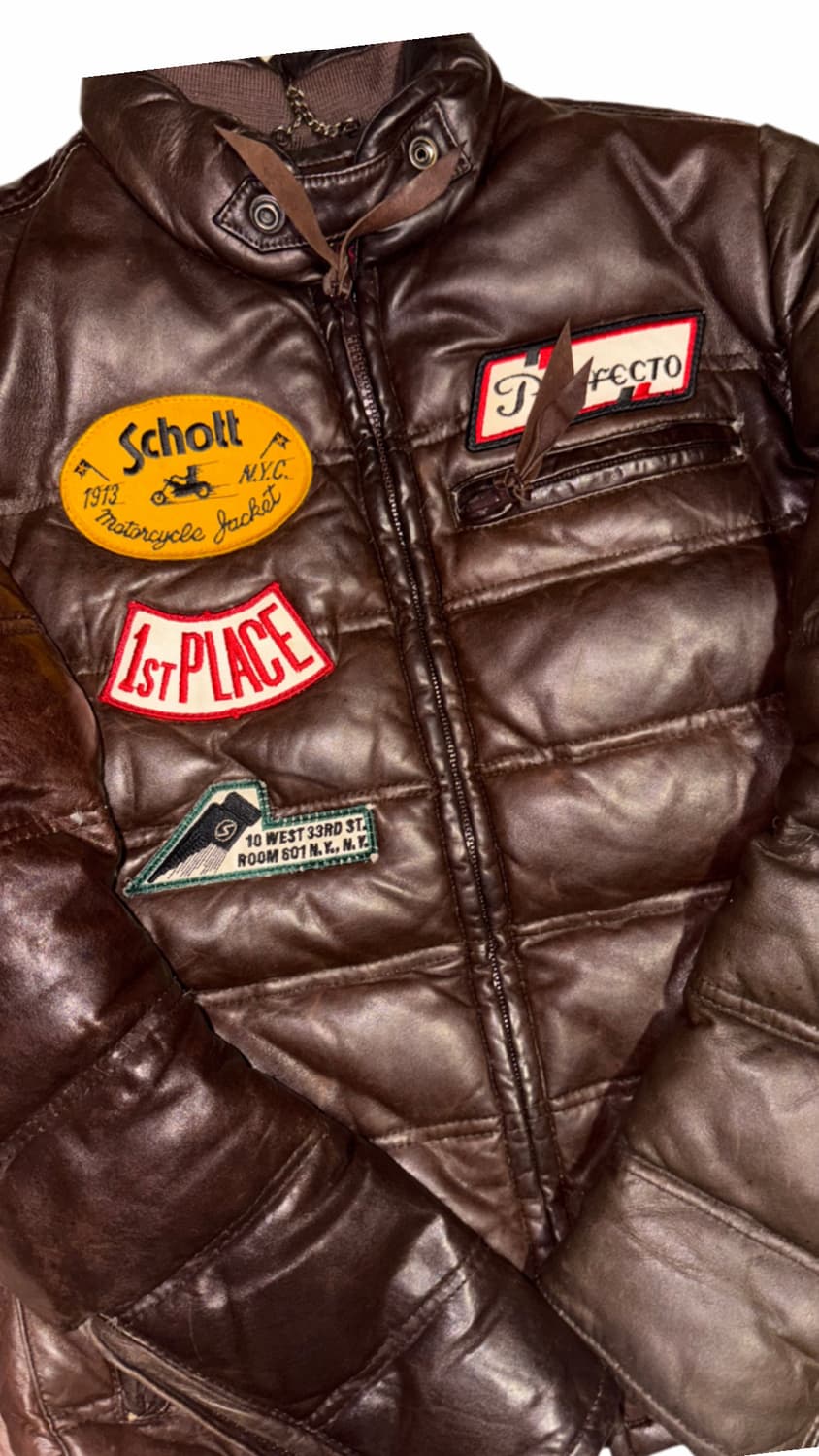 Schott Leather Down Jacket 상품이미지3