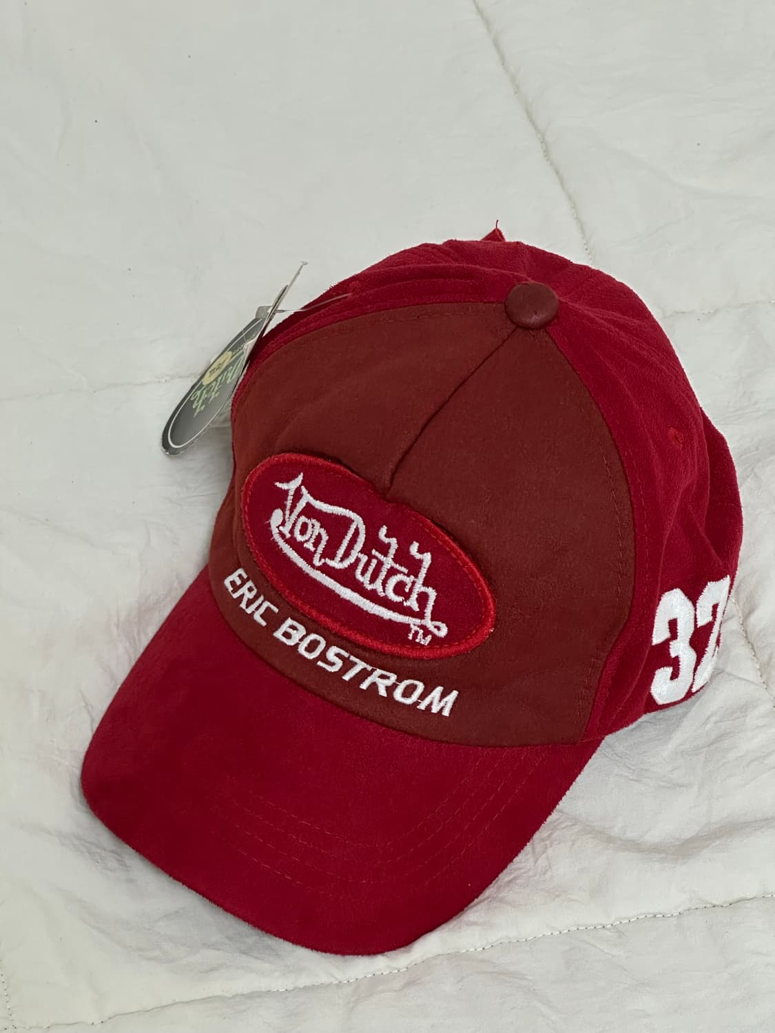 본더치 데드스탁 새상품 레드 스웨이드 캡 상품이미지2