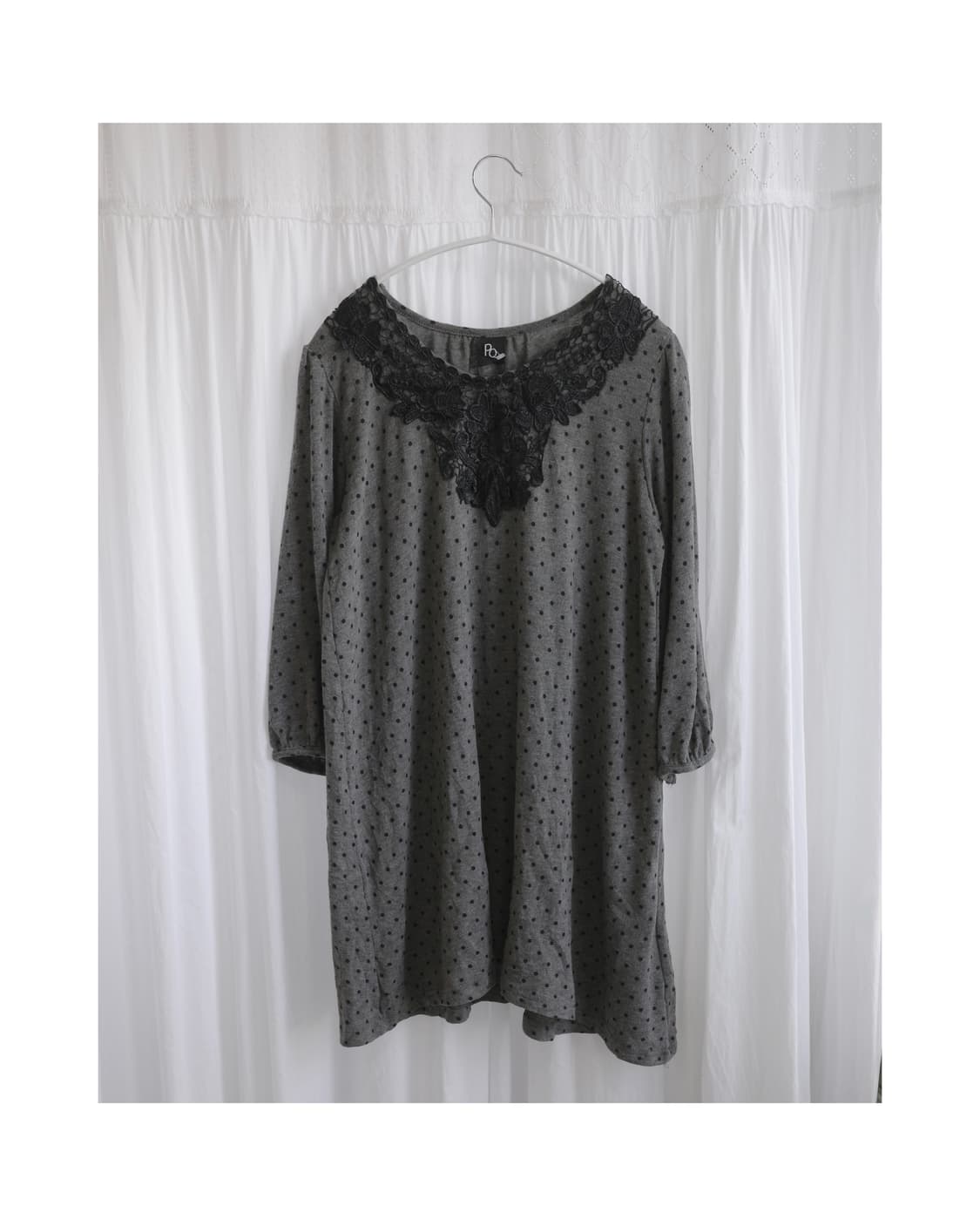 Dot grey lace ops 상품이미지1