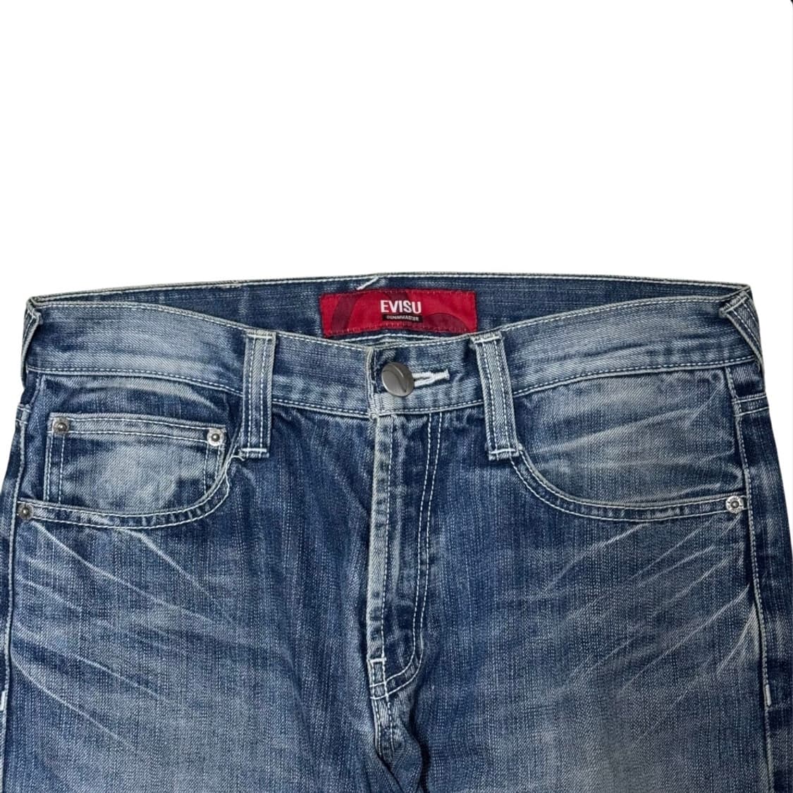 에비수 실버자수 워싱 데님 팬츠 상품이미지5