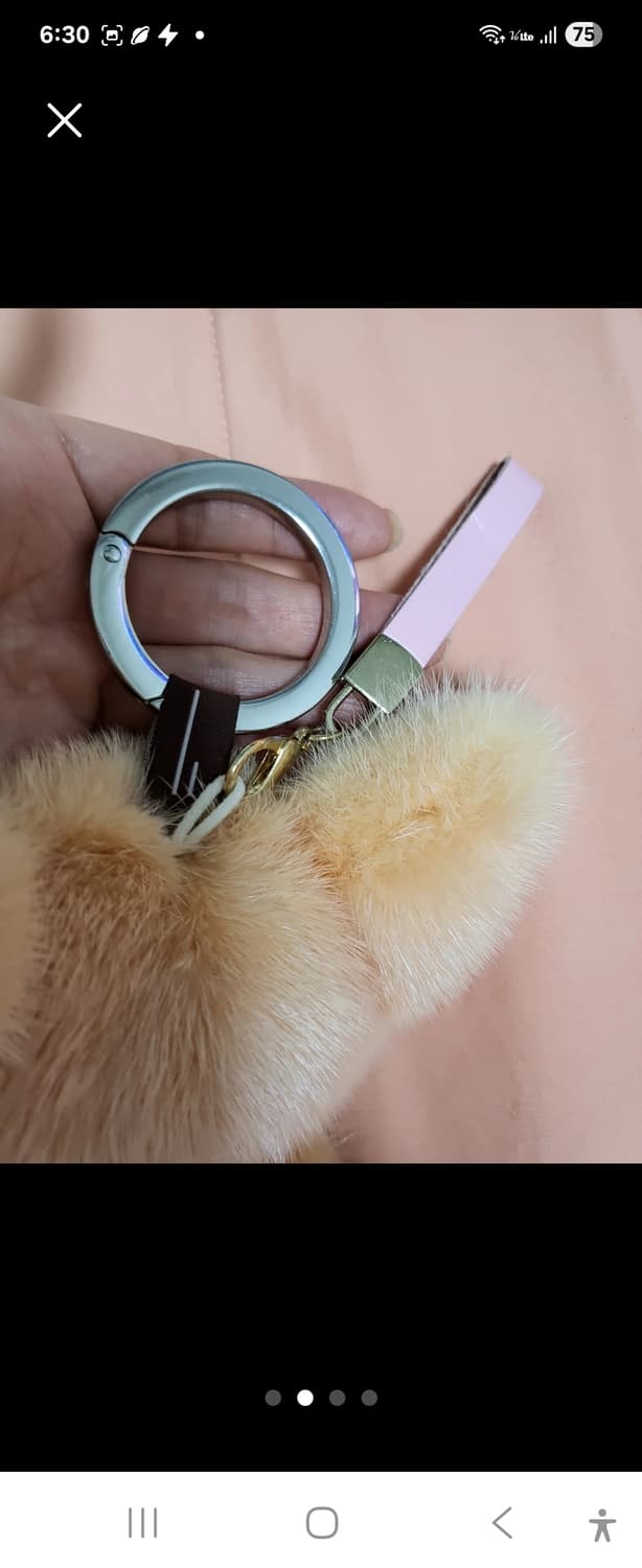 유럽 코펜하겐 브랜드의 천연밍크 참 키링 새제품 상품이미지2