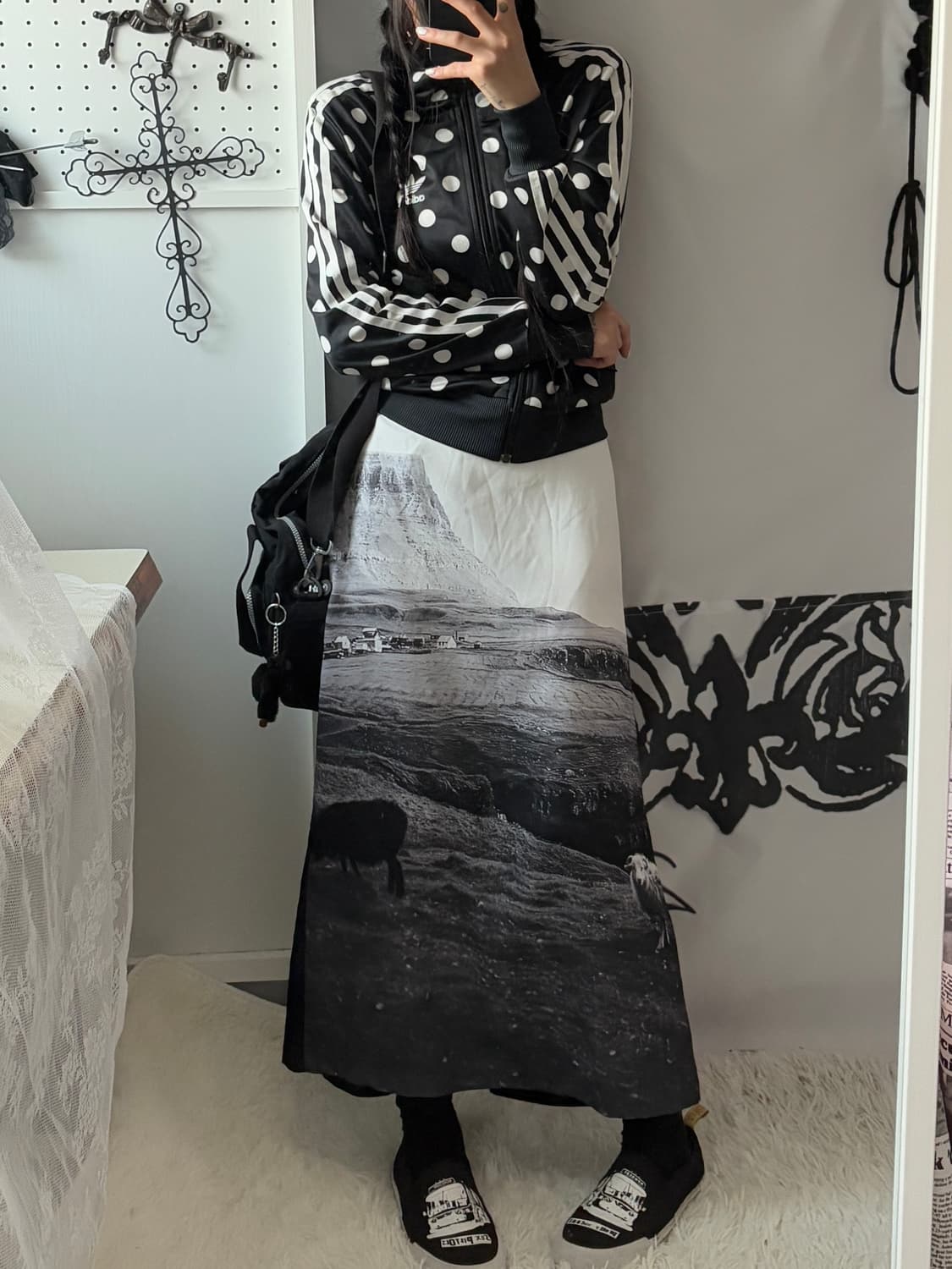 sheep-printed long skirt 상품이미지2