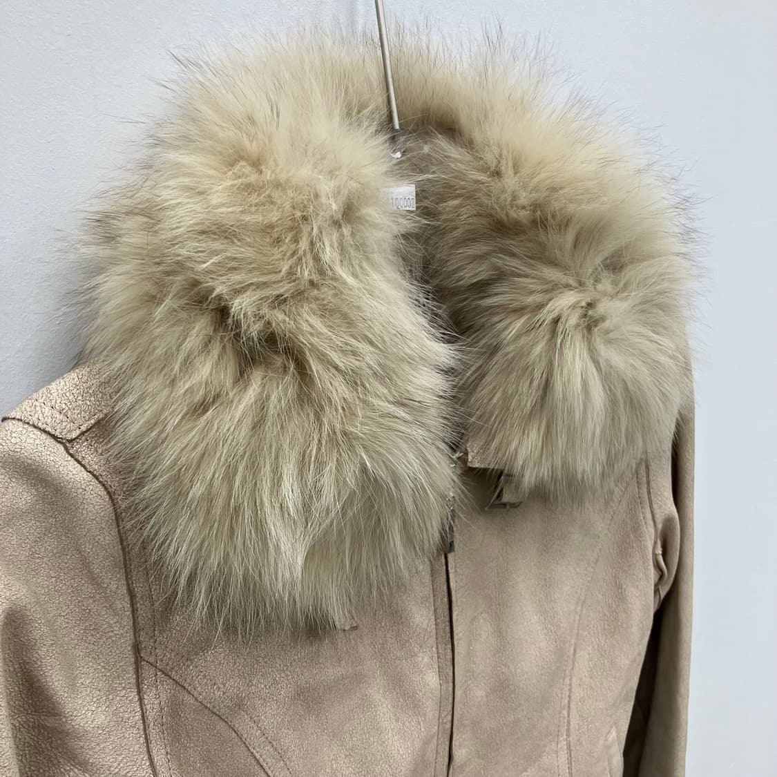 모르간 베이지 퍼 카라 스웨이드 자켓 36 상품이미지4