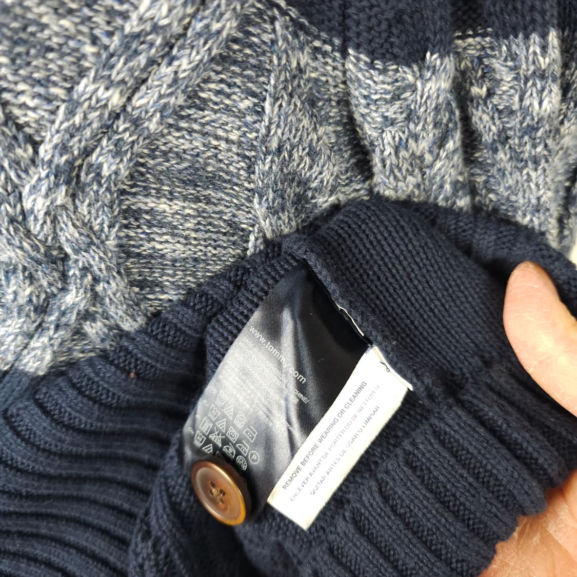 타미힐피거 카라니트가디건 남자100사이즈  상품이미지5