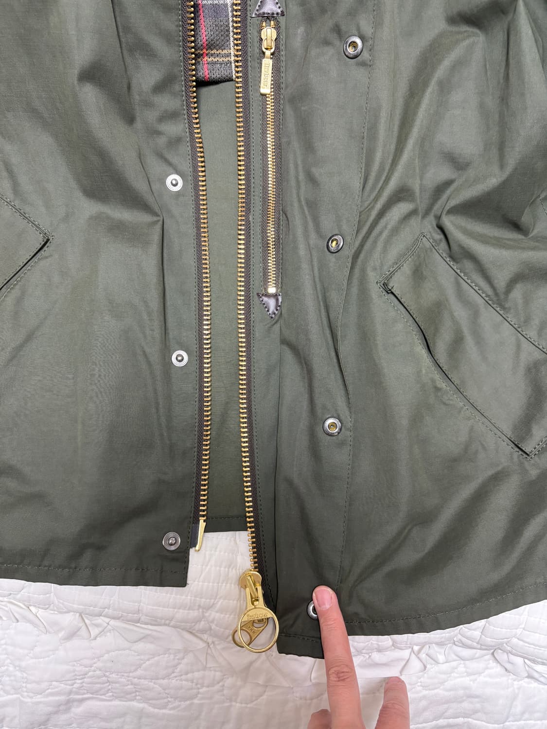 바버 트랜스포트 자켓 논왁스 자켓 올리브 38(105) 상품이미지5