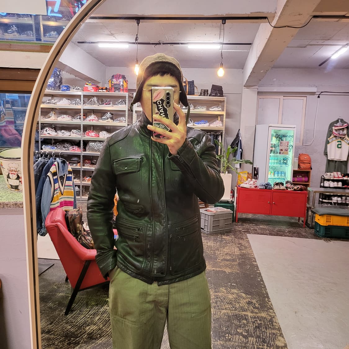 레더 바이커 자켓 (M) 상품이미지2