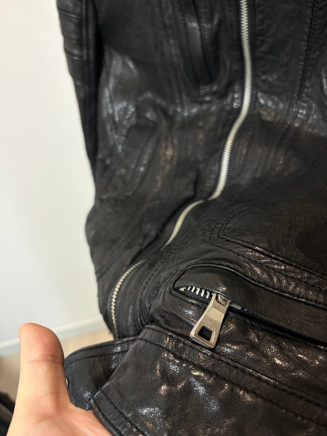 (100) 이탈리아 램스킨 락시크 양가죽 자켓 상품이미지6