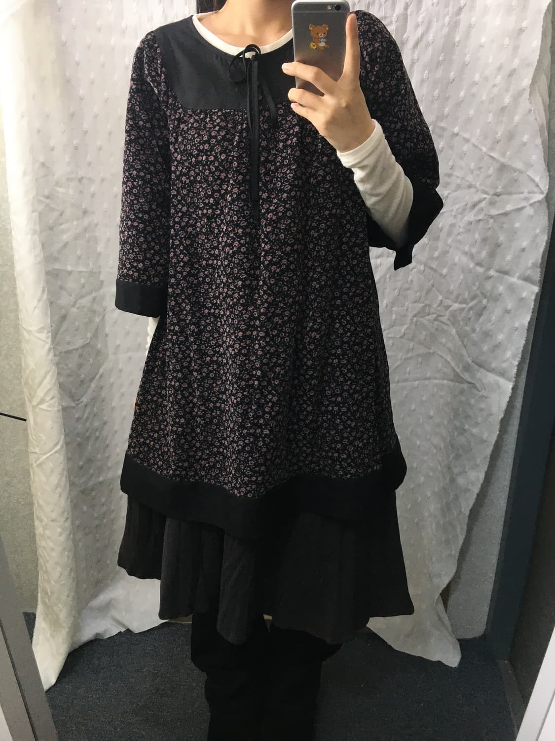 블랙 잔꽃 원피스  상품이미지4