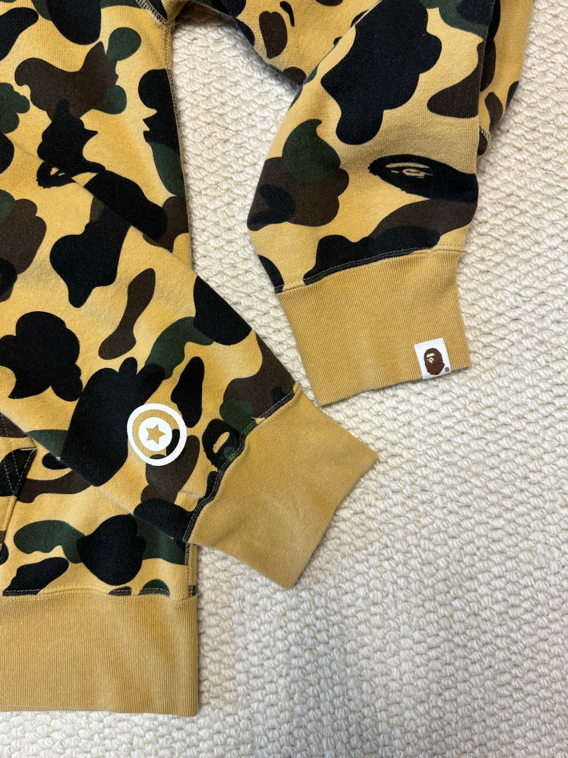 베이프 샤크 후드집업 황계 XL 상품이미지5