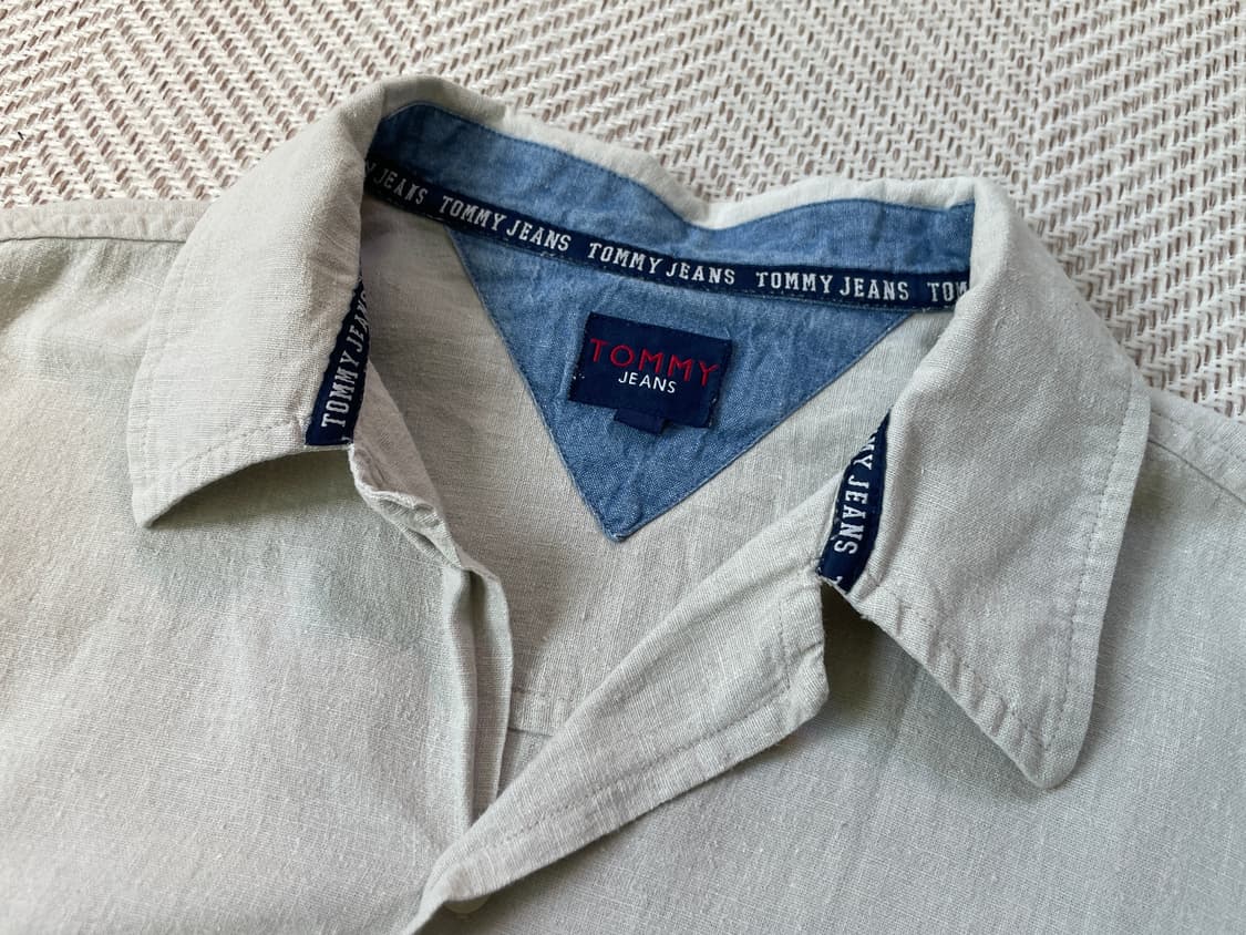 타미힐피거 진스 리넨 반팔셔츠  상품이미지3