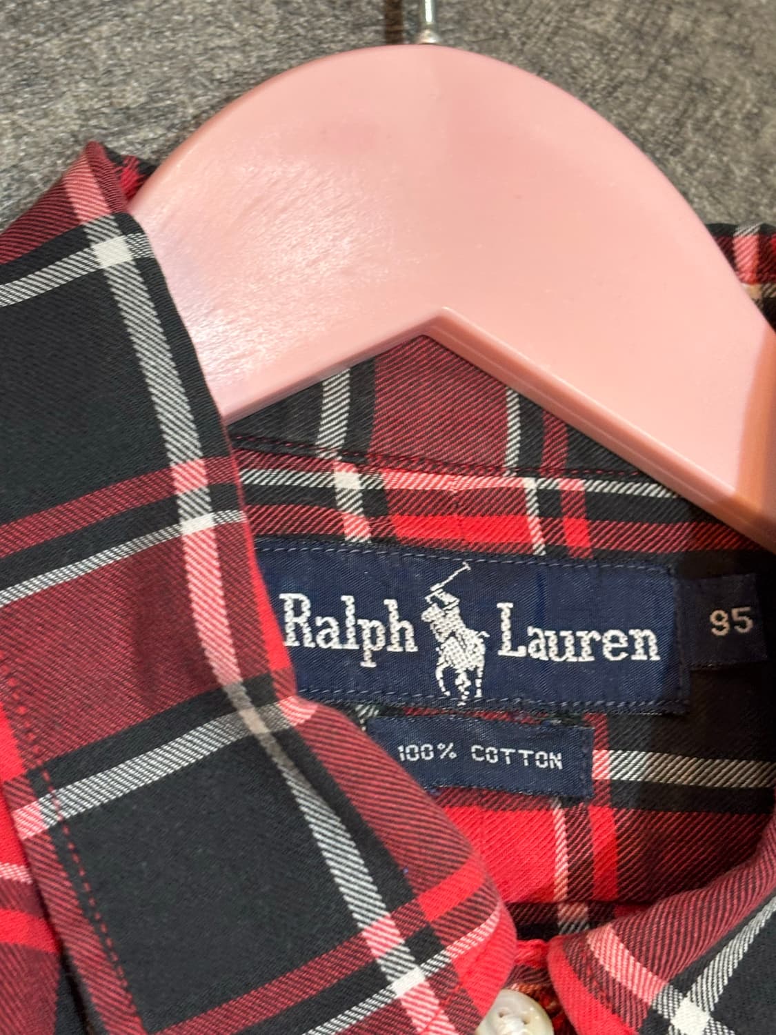 폴로 랄프로렌 체크 남방 셔츠 95사이즈 상품이미지5