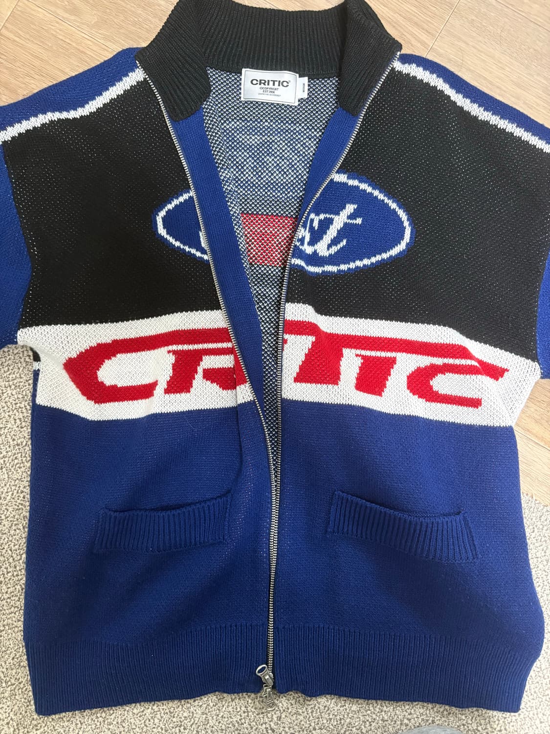 크리틱 레이싱 니트집업 상품이미지1