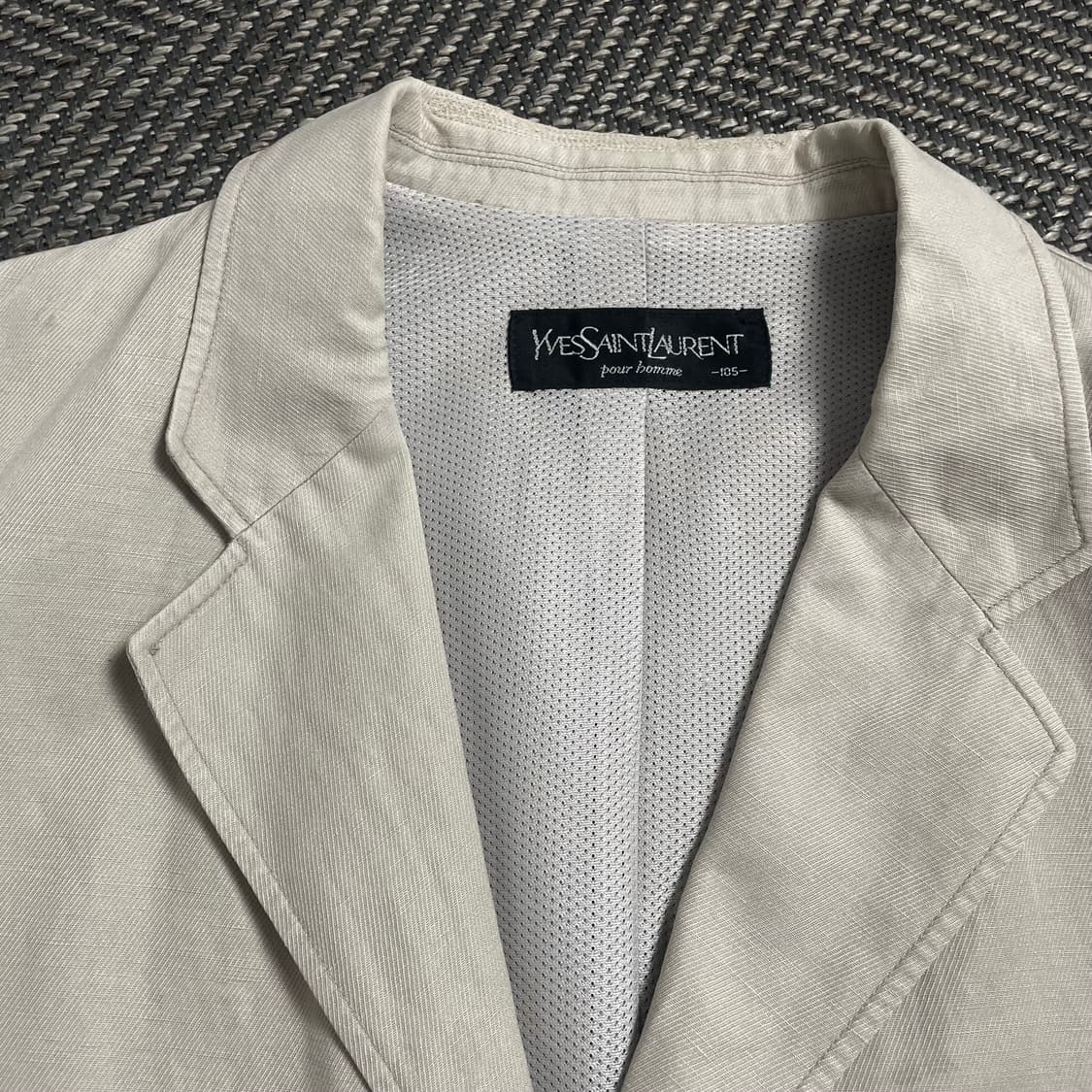 90s 입생로랑 자수로고 아카이브 치노 블레이저 자켓o 4694 상품이미지7