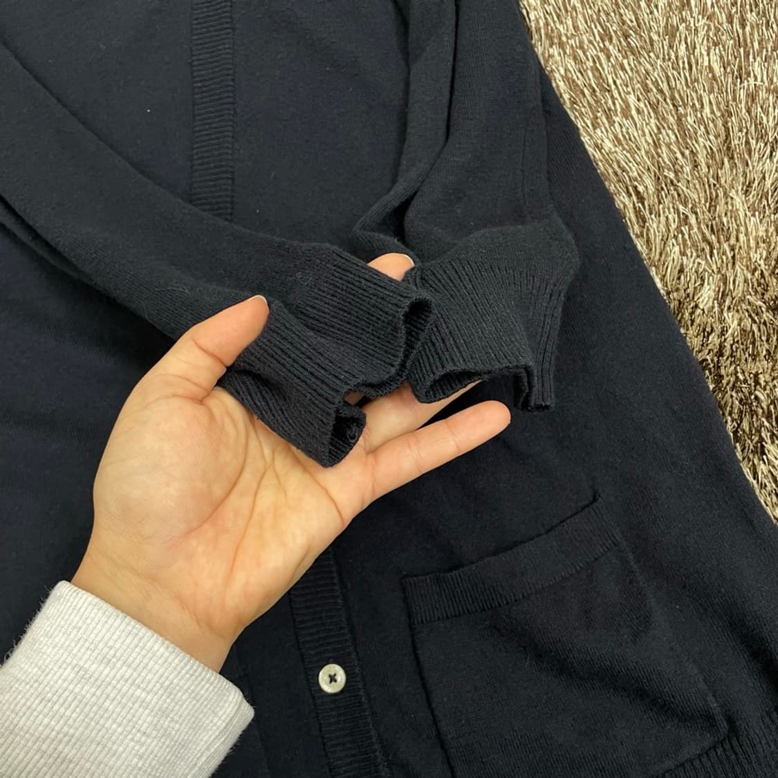 홀리스터 HOLLISTER 네이비 포켓 브이넥 가디건 L 상품이미지4