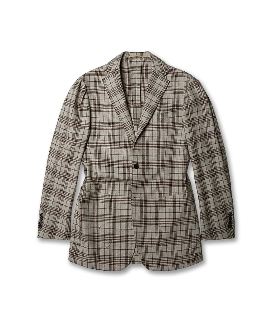 링자켓 [Ring Jacket] 베이지 브라운 체크 댄디 클래식 자켓 상품이미지1